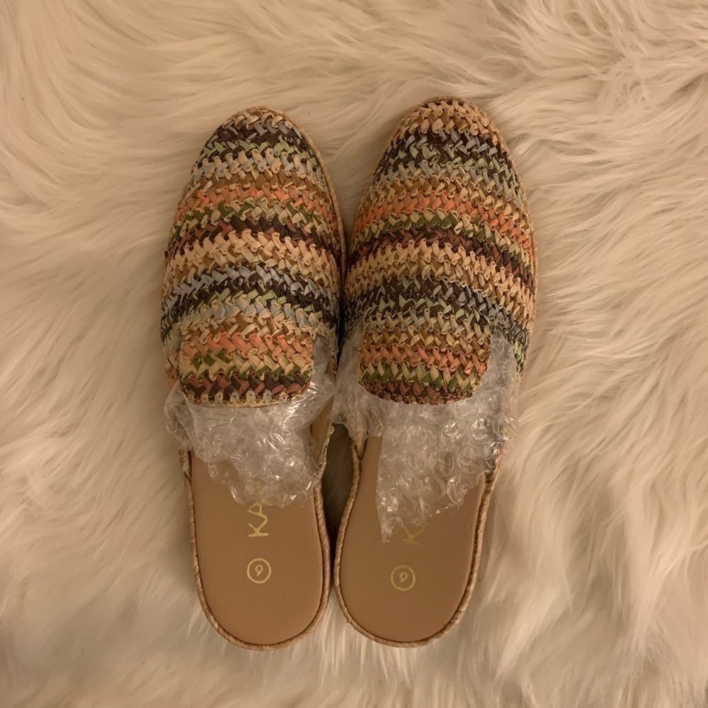 Kaanas Sacramento Mule, Sand/Multi Size 6